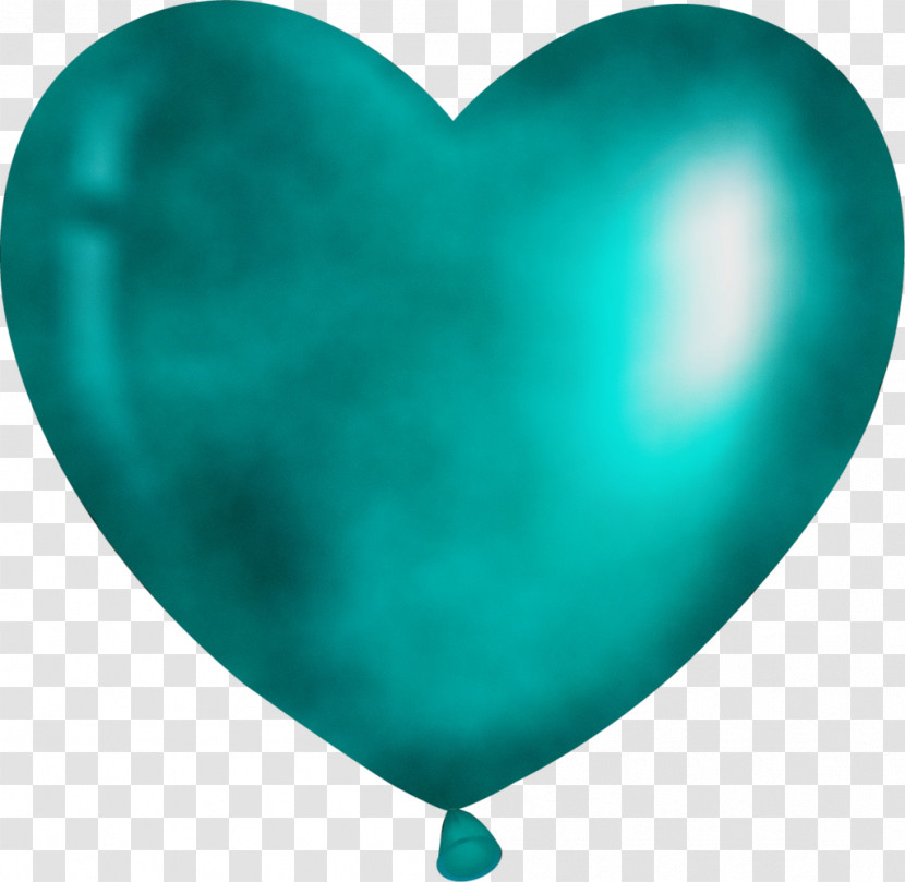 Green Balloon Heart Turquoise Microsoft Azure Transparent PNG