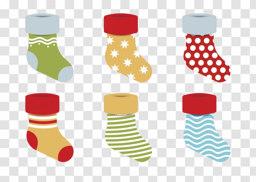 Christmas Stocking Sock Snowflake - Decoration Transparent PNG