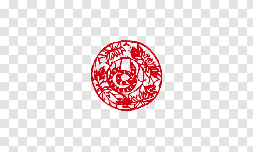 Snake Chinese Paper Cutting Zodiac Papercutting Tiger - Earthly Branches - Creative Snake,snake,Red Transparent PNG