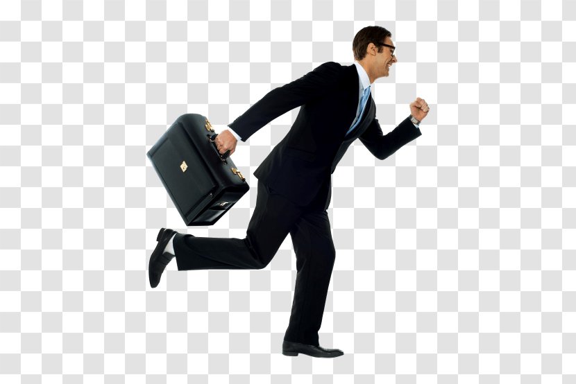 Stock Photography Running Businessman With Briefcase - Royaltyfree - Man Carrying Transparent PNG