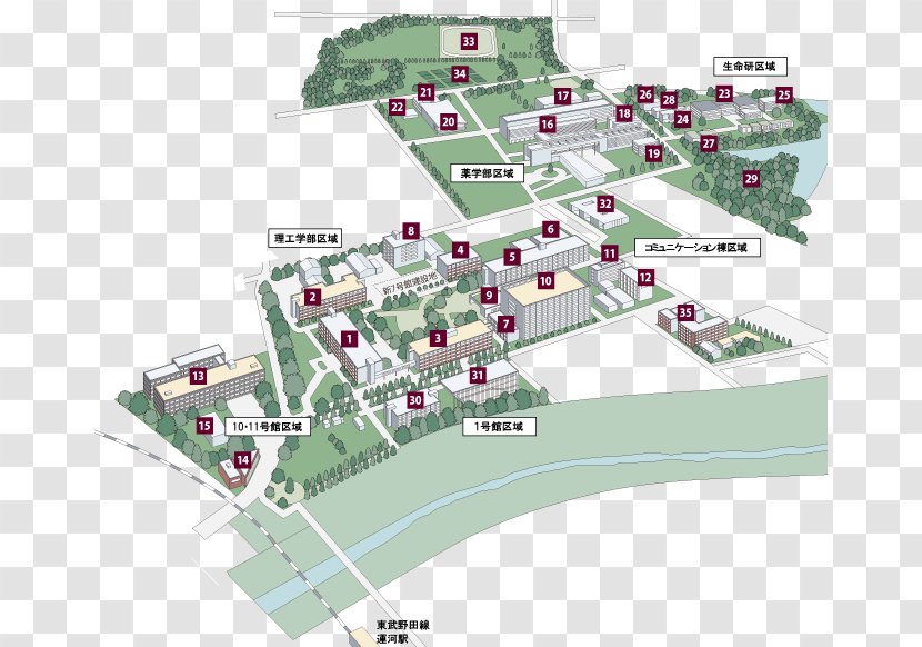 Tokyo University Of Science Noda Campus Shizuoka Institute And Technology - Toshin High School - Information Map Transparent PNG