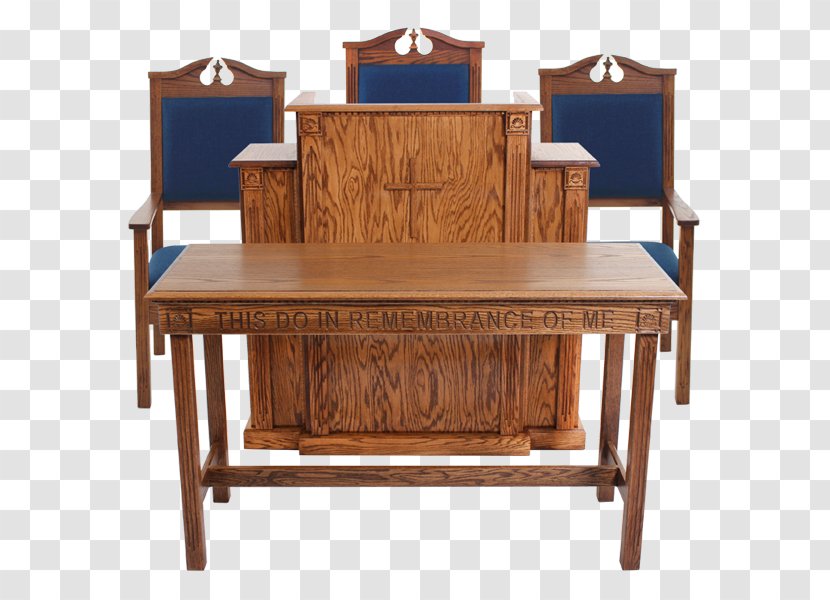 Pulpit Table Altar Church Furniture - Sanctuary - Wooden Podium Transparent PNG
