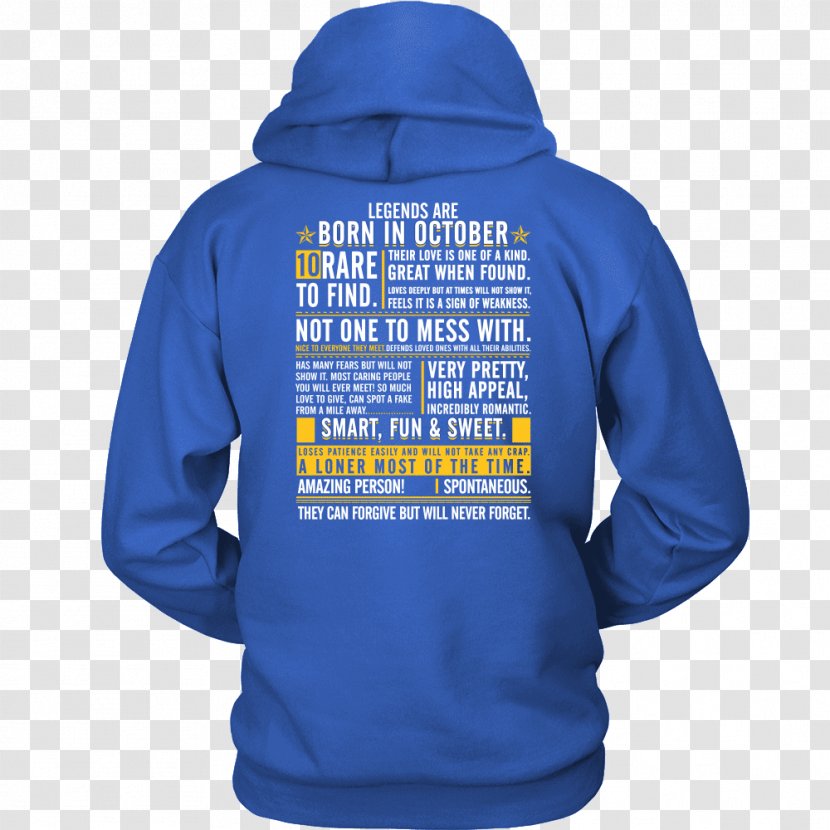 T-shirt Hoodie Clothing Unisex - Hood - Legends Are Born Transparent PNG