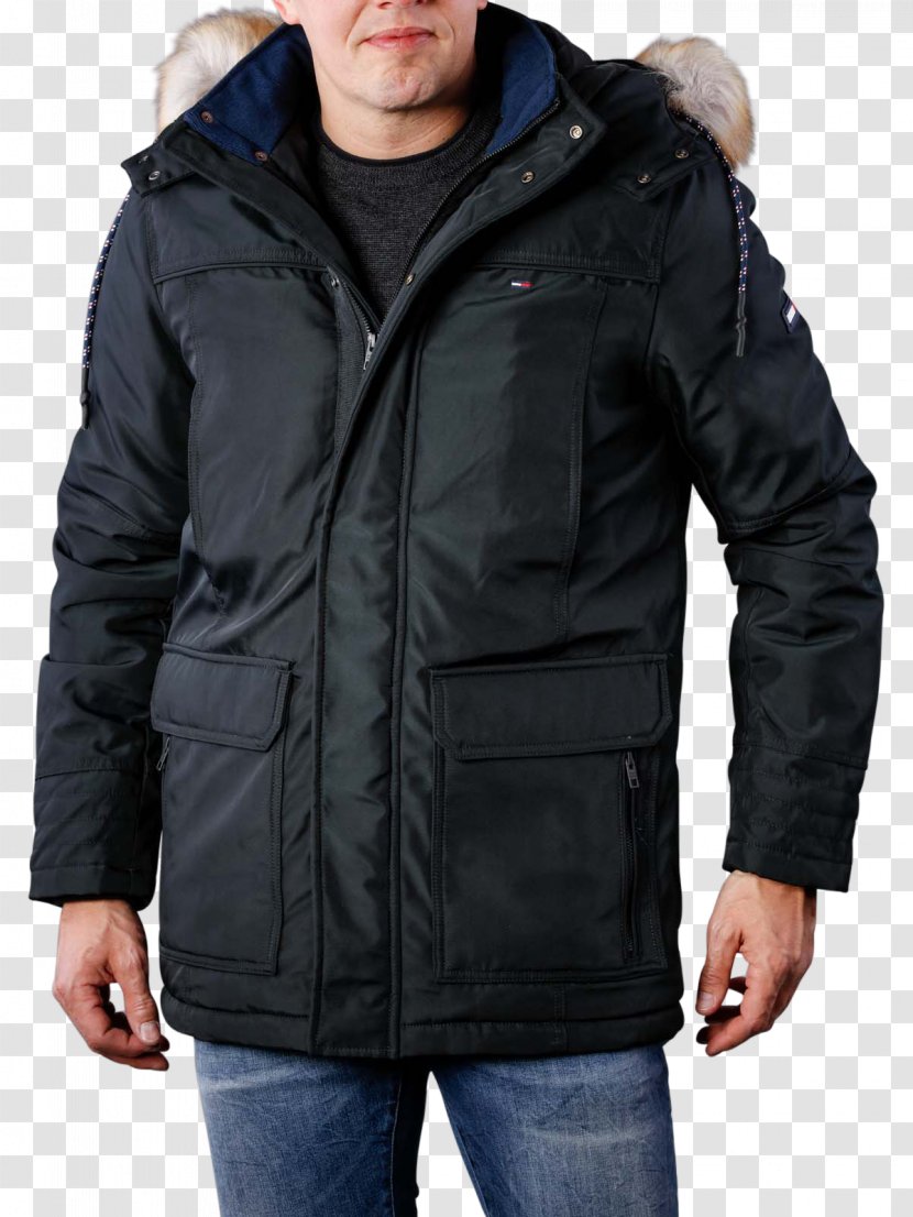 Jacket Hoodie Parka Tommy Hilfiger Jeans - Hood - Black Denim Transparent PNG