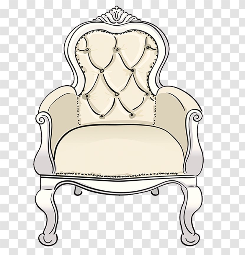 Chair Cartoon Throne - Black And White - Hand-painted Picture Emperor Seat Transparent PNG