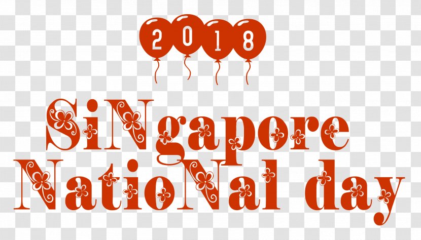 Happy 2018 Singapore National Day. - Love - Orange Transparent PNG