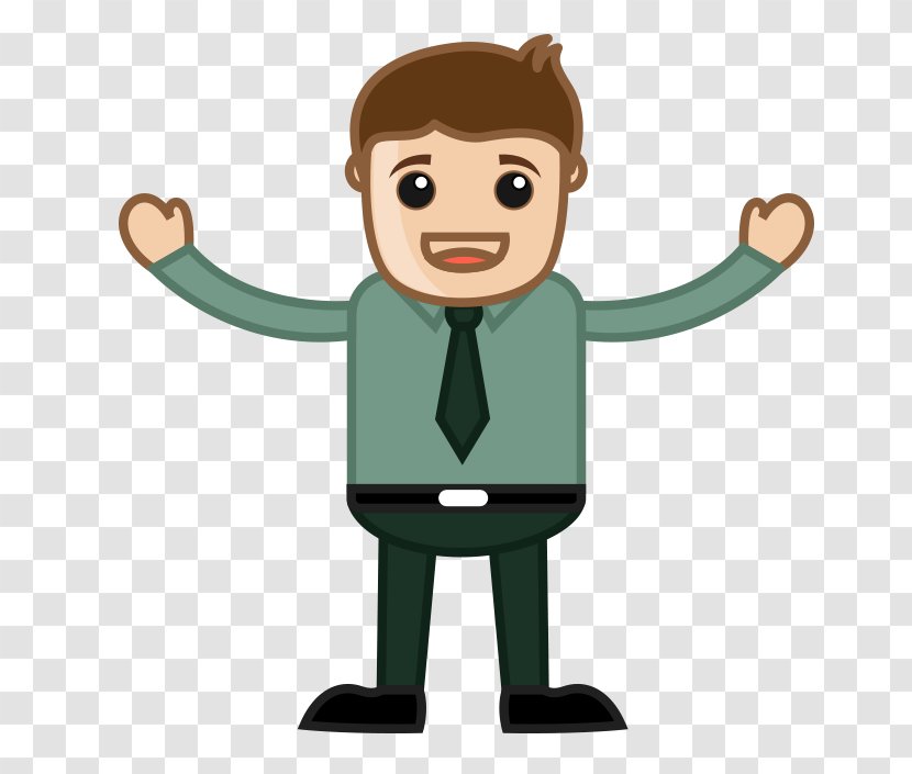 Cartoon Royalty-free Clip Art - Professional - Business Man With Open Arms Transparent PNG