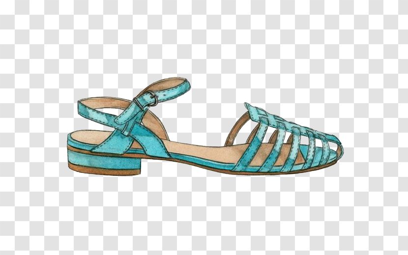 Sandal Shoe Fashion Pin Illustration - Outdoor - Summer Sandals Transparent PNG
