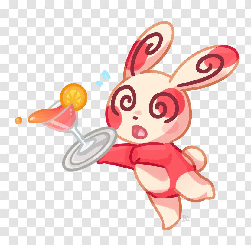 Easter Bunny Background - Pink - Animation Sticker Transparent PNG