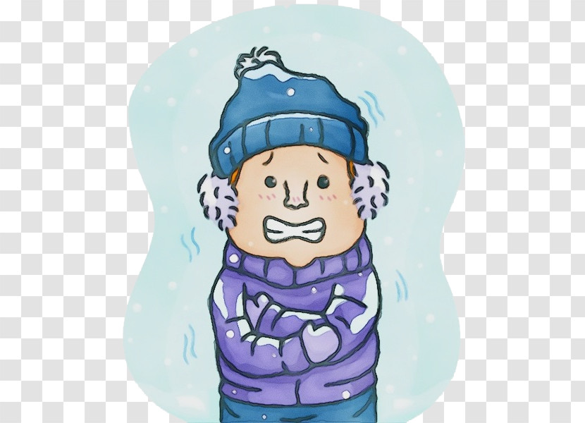 Cartoon Cold Snow Common Cold Weather Transparent PNG