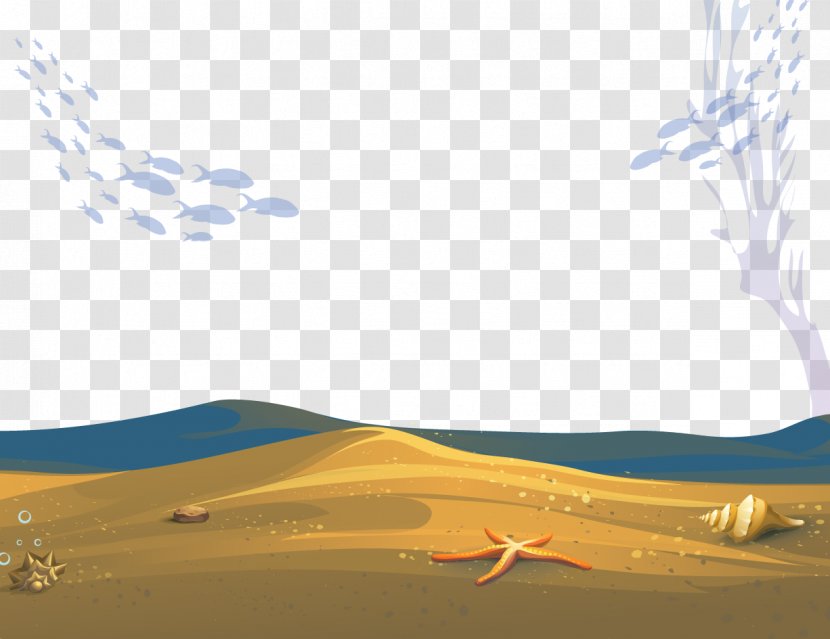 Beach Illustration - Computer - Cartoon Vector Transparent PNG