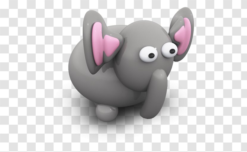 Pink Heart Elephants And Mammoths Snout - ElephantPorcelaine Transparent PNG