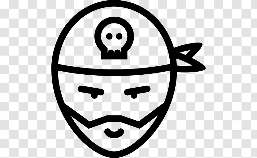 Piracy Clip Art - Black And White - Smiley Transparent PNG