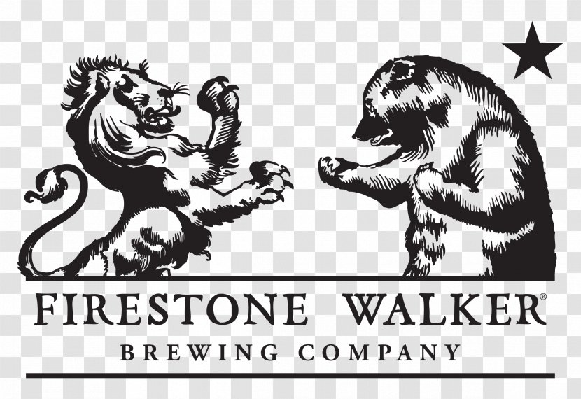 Firestone Walker Brewing Company Firestone-Walker Brewery Beer India Pale Ale - Black And White Transparent PNG
