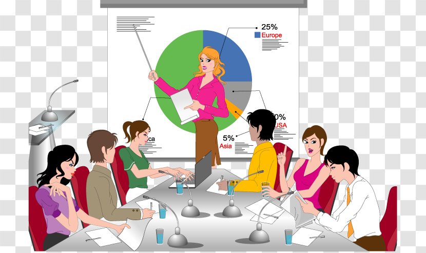 Meeting Illustration - Meetings Incentives Conferencing Exhibitions - Vector Business Transparent PNG