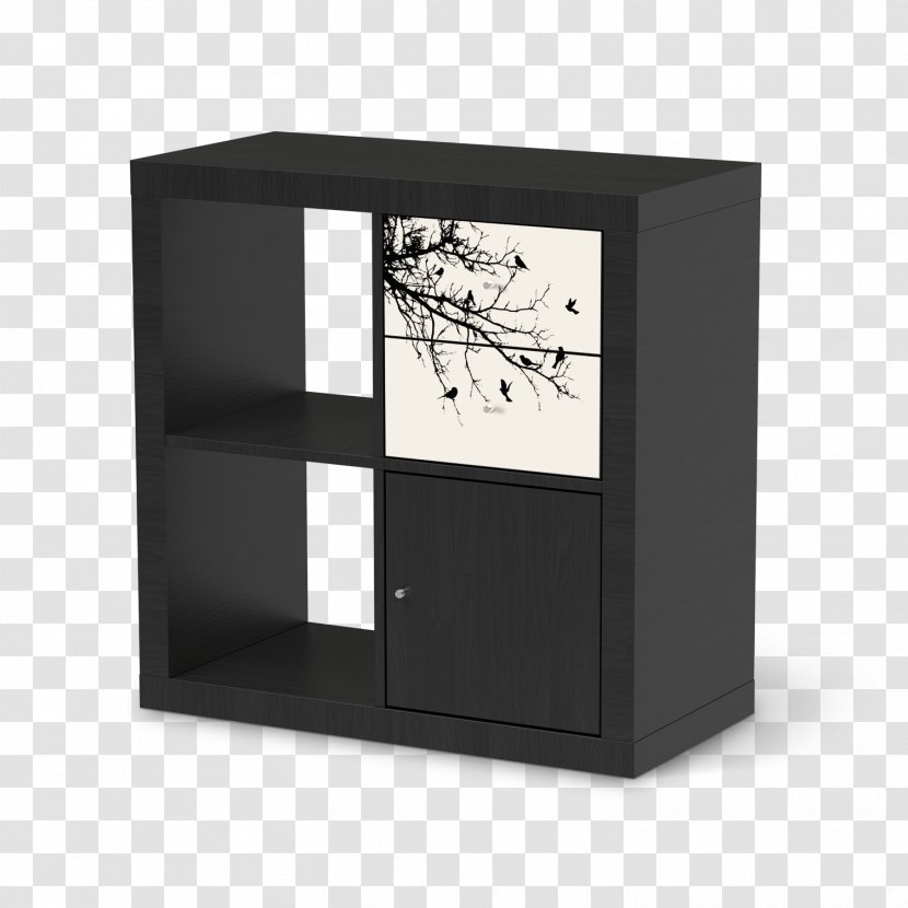 Shelf Table Paper Drawer Sticker - Black Transparent PNG