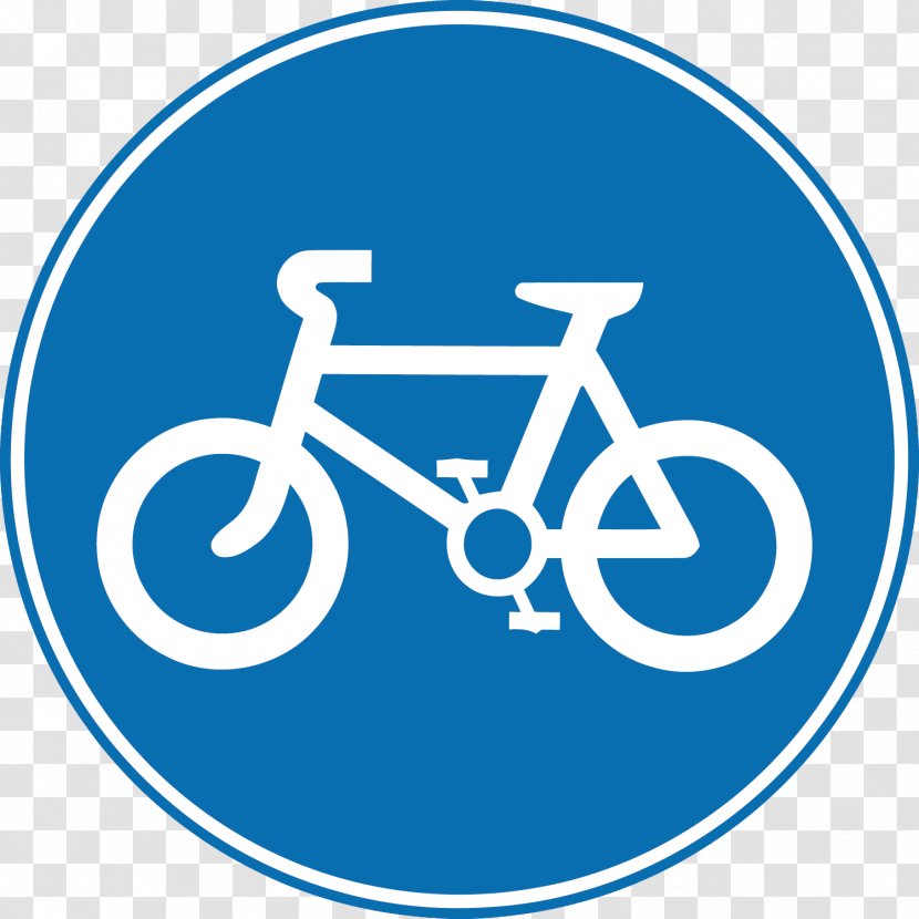 Bike Path Bicycle Traffic Sign Road Cycling - Vector Lane Transparent PNG