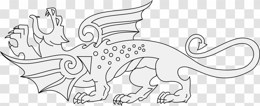 Vector Graphics Image Black And White Drawing - Dragon - Welsh Transparent PNG