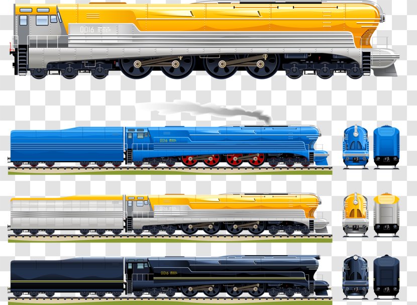 Train Rail Transport Passenger Car Steam Locomotive - Machine - A Variety Of Transparent PNG