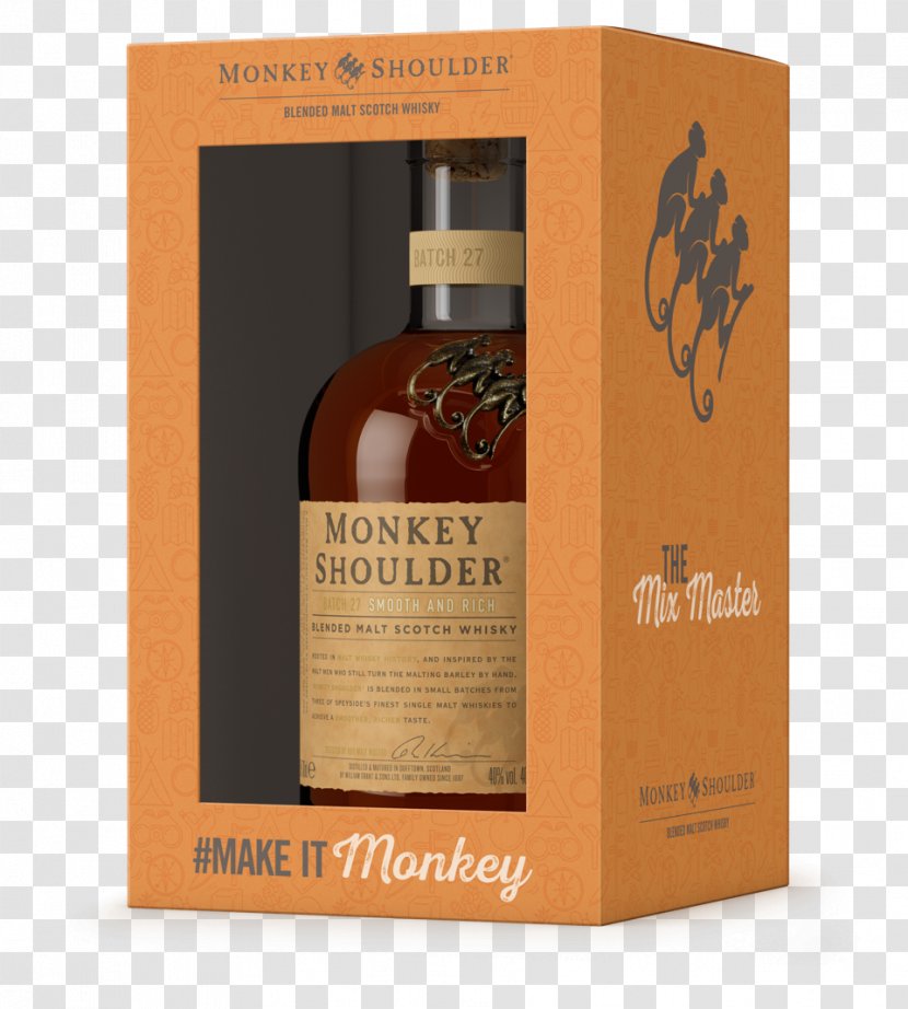 Liqueur Whiskey Drink Spirit Bottle - Intraocular Lens - Monkey Shoulder Logo Transparent PNG