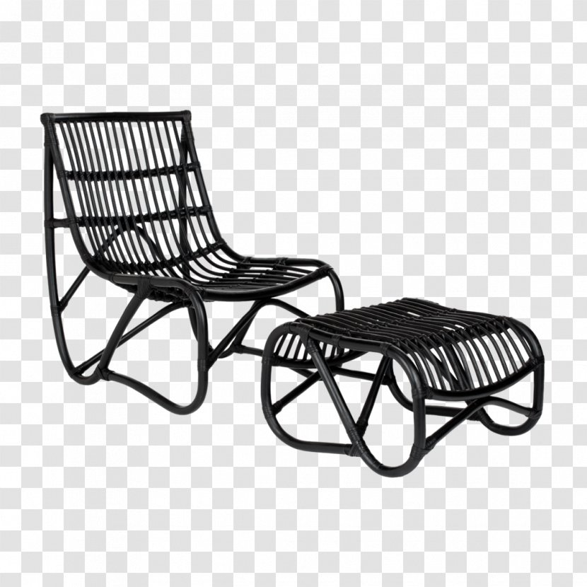 Eames Lounge Chair Foot Rests Wicker Furniture - Sunlounger Transparent PNG