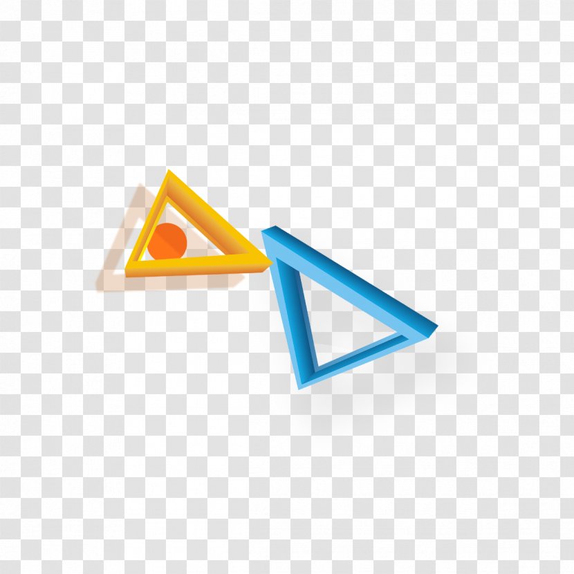 Triangle 3D Computer Graphics Download - Yellow Transparent PNG