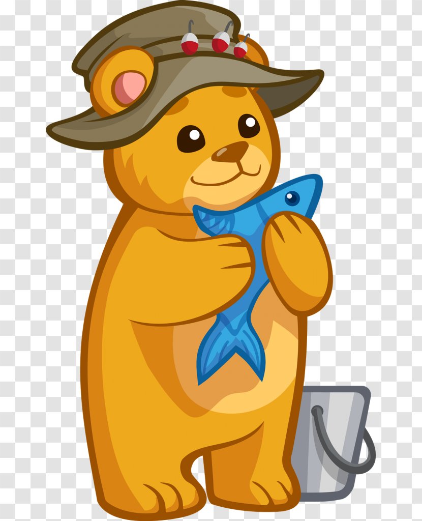 Brown Bear Fishing Clip Art - Tree Transparent PNG