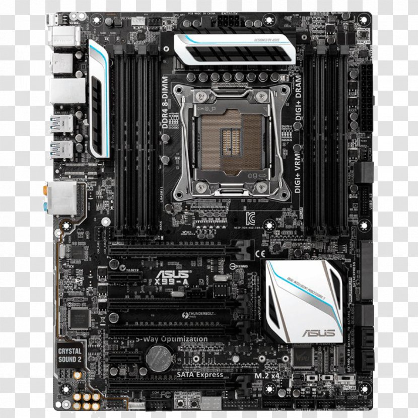 Intel X99 LGA 2011 Motherboard Land Grid Array - Computer Hardware Transparent PNG