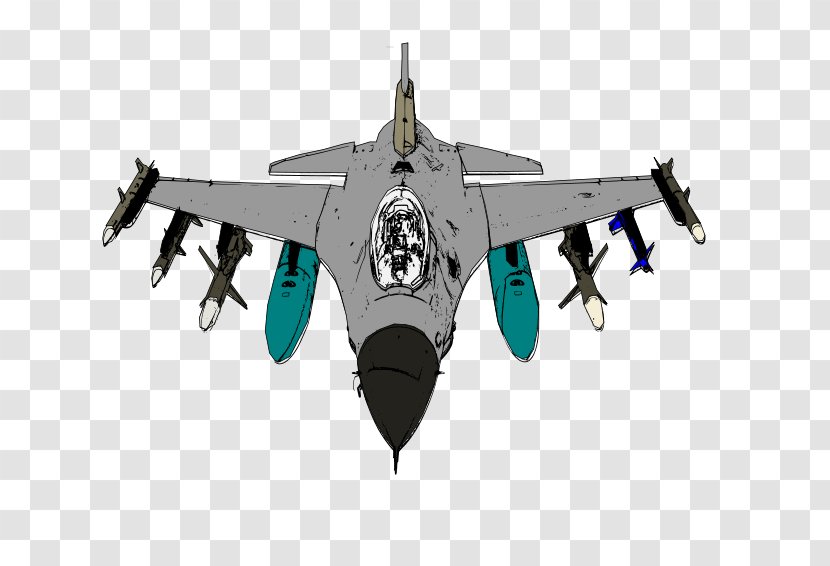 Fighter Aircraft General Dynamics F-16 Fighting Falcon Airplane Jet Clip Art - Air Force - Planes Transparent PNG