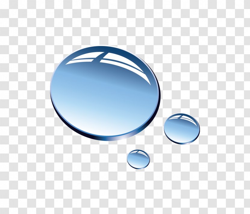 Circle Blue Drop - Color - Crystal Water Droplets Transparent PNG