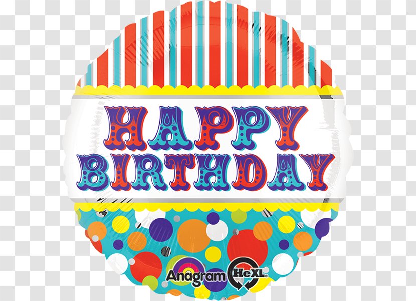 Anagram International Hx Happy Birthday Big Top Balloon Circus - Party Supply Transparent PNG