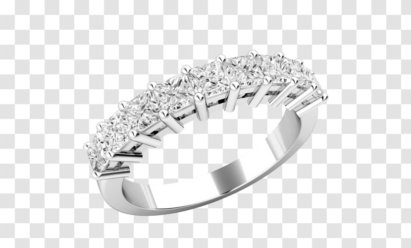 Diamond Cut Eternity Ring Princess - Jewellery Transparent PNG
