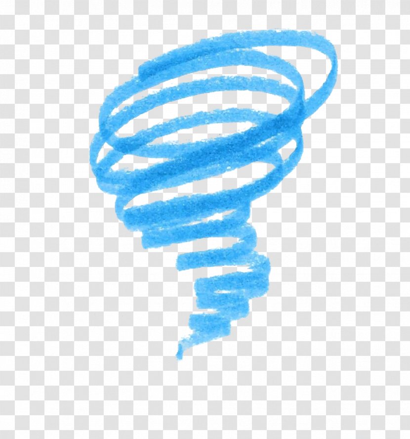 Paper Drawing Photography Illustration - Royaltyfree - Blue Hand-painted Tornado Transparent PNG