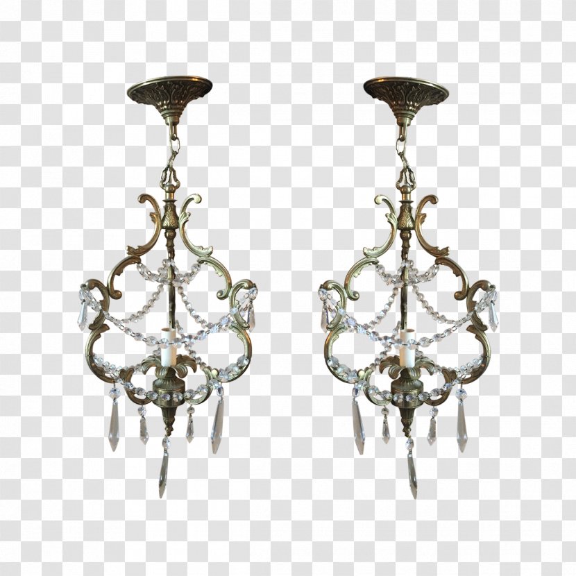 Earring Body Jewellery - Silver - European Crystal Chandeliers Transparent PNG