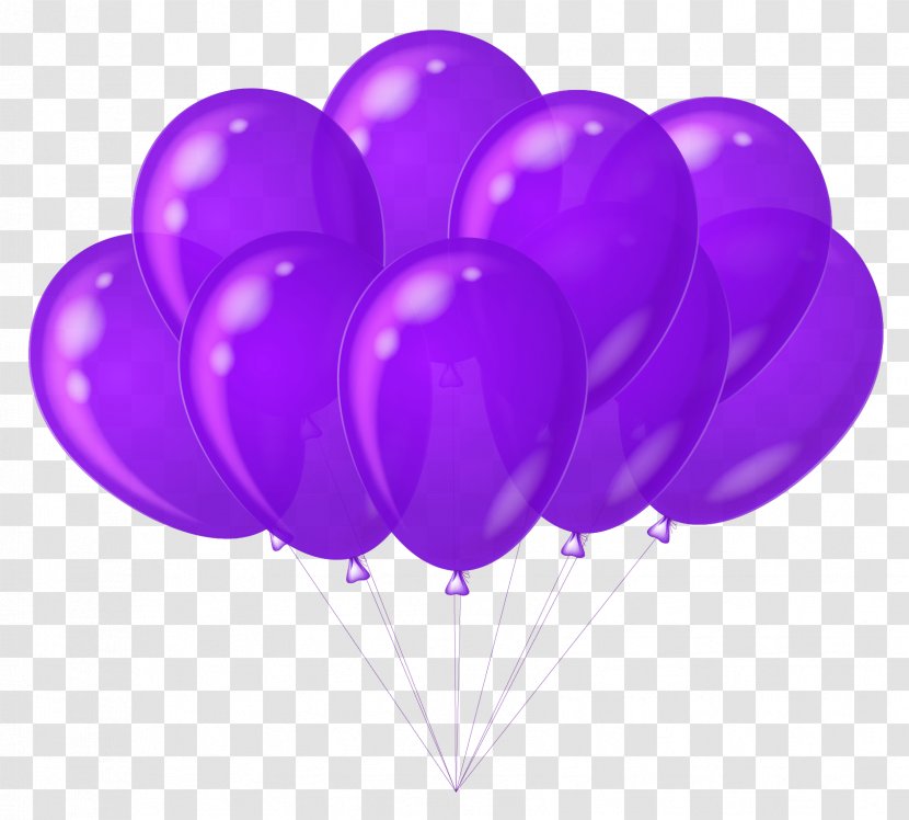 Balloon Clip Art - Birthday - Transparent Purple Balloons Clipart Transparent PNG
