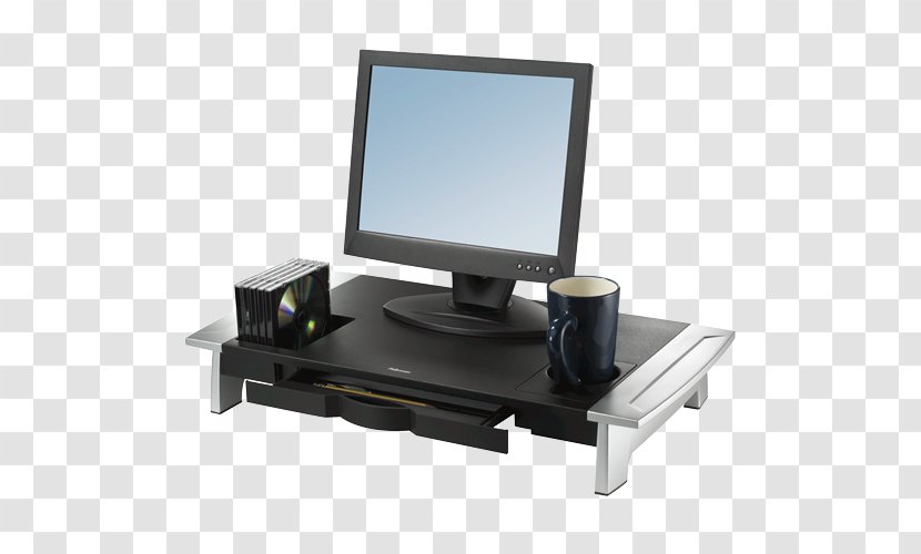Laptop Computer Monitors Office Depot Fellowes Brands Viewing Angle - Hardware - Wooden Desk Transparent PNG