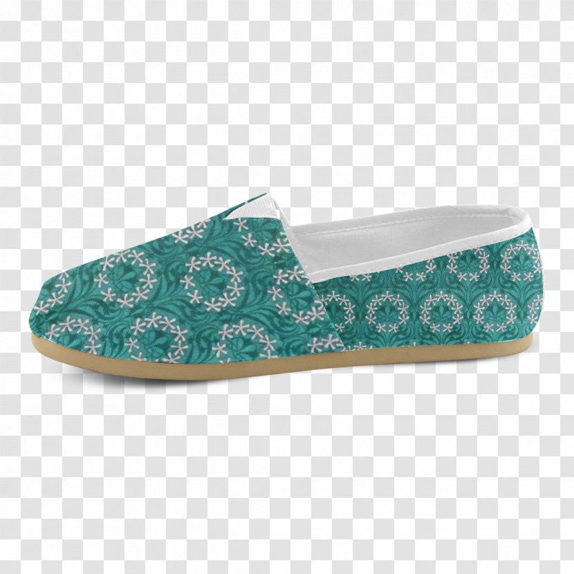 Slip-on Shoe Turquoise Green White - Walking - Casual Shoes Transparent PNG