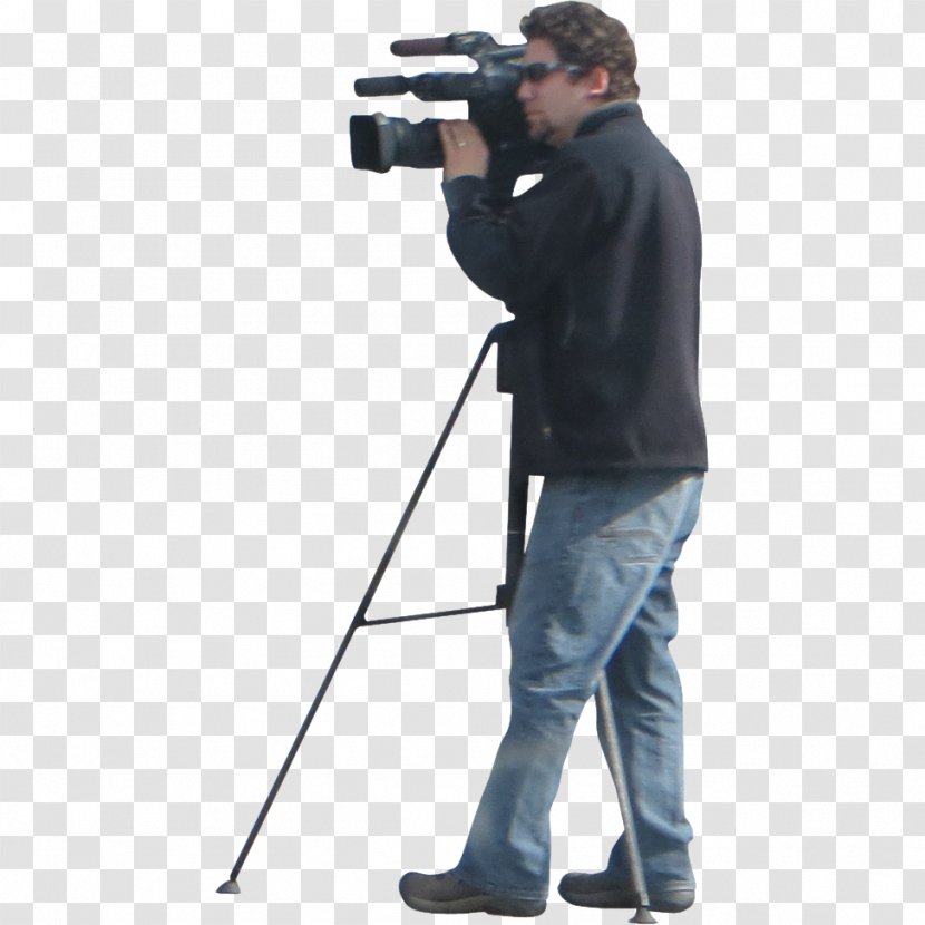 Tripod Camera Operator - Camcorder - Man And Video Transparent PNG