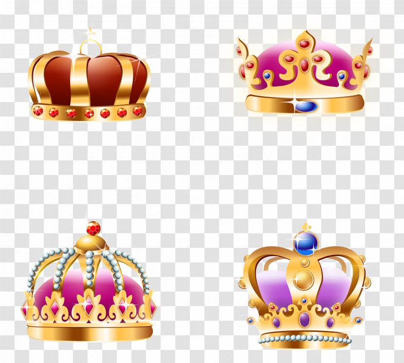 Crown Icon - Template - Vector Exquisite Hand-painted Transparent PNG