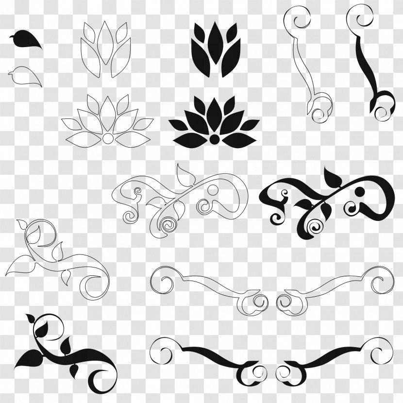 Flower Line Art Floral Design Pollinator Clip - Leaf Transparent PNG