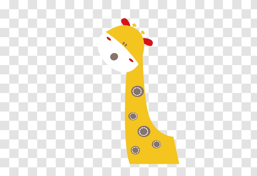Cartoon Illustration - Mammal - Vector Yellow Giraffe Transparent PNG
