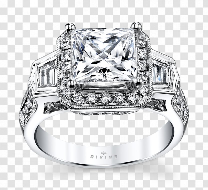 Wedding Ring Engagement Jewellery Gold - Platinum Transparent PNG