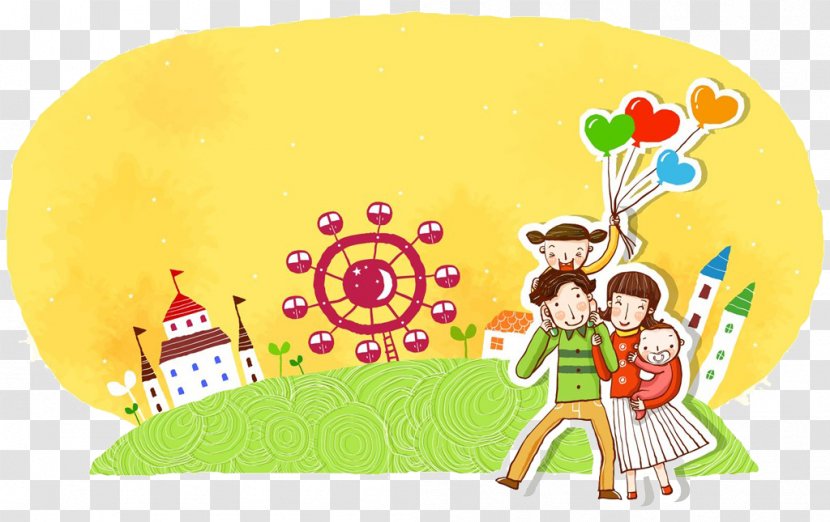 Haicang District Family Child Learning - Cartoon Portrait Transparent PNG