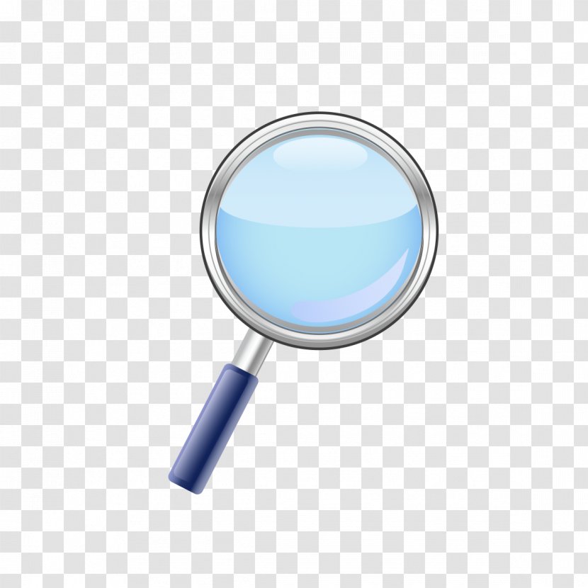 Magnifying Glass Magnifier - Blue Material Transparent PNG