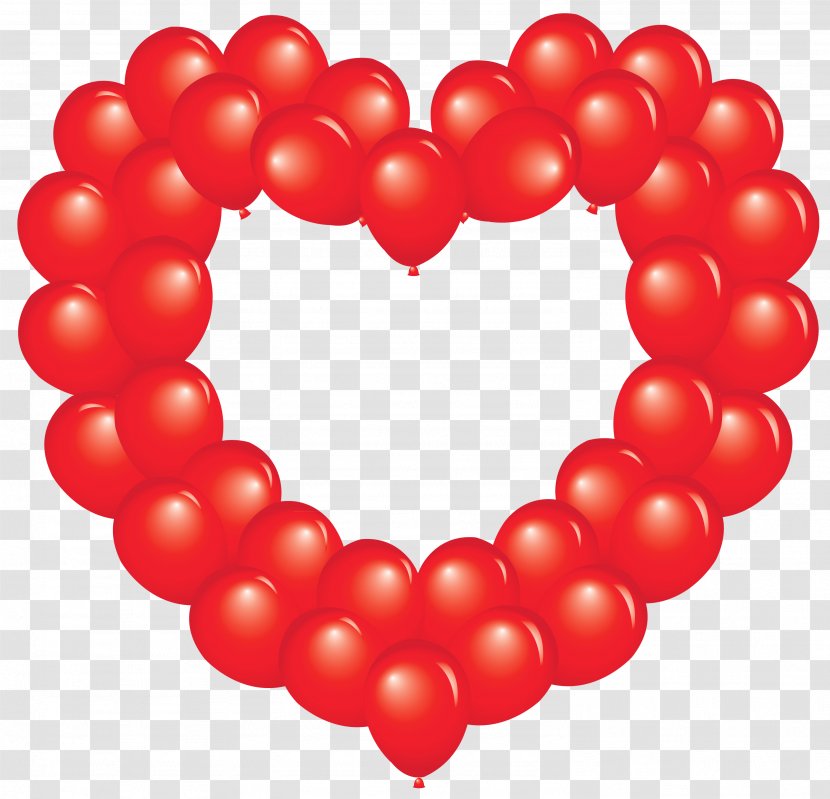 Balloon Heart Clip Art - Frame - Transparent Red Clipart Transparent PNG