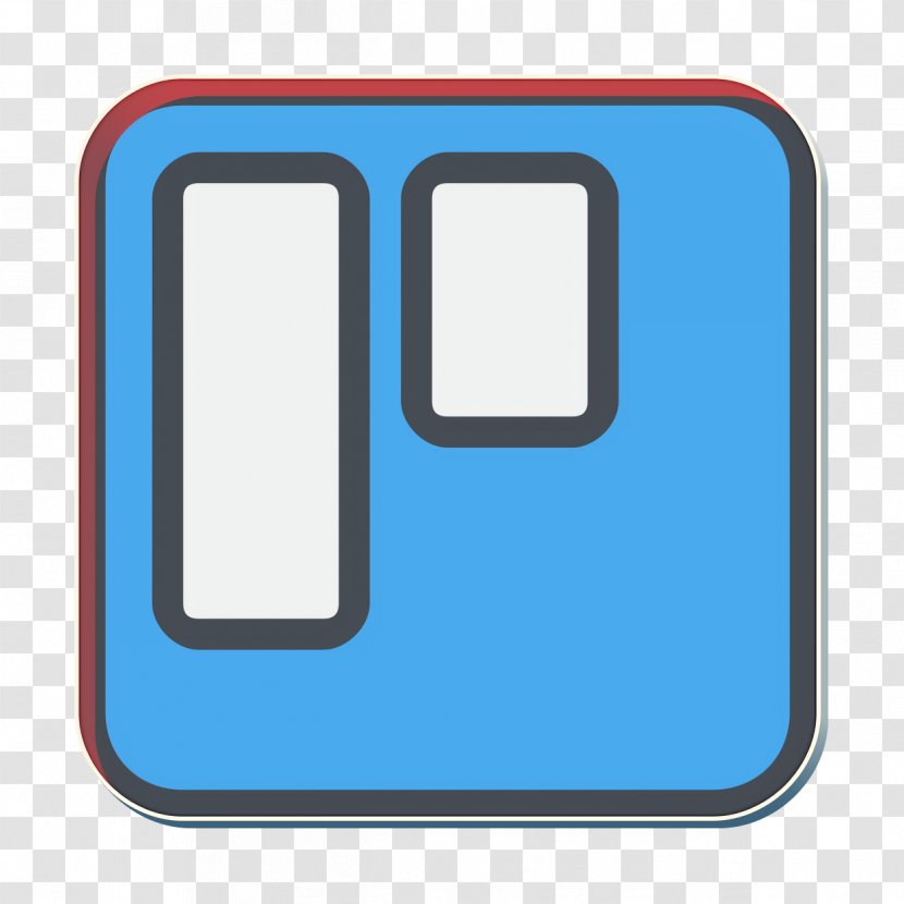 Social Media Logo - Rectangle - Electronic Device Electric Blue Transparent PNG