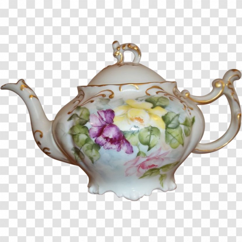 Teapot Kettle Porcelain Tennessee Tableware - Hand Painted Transparent PNG