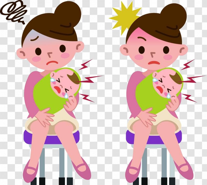 Infant Mother Cartoon Child - Woman Material Baby Transparent PNG