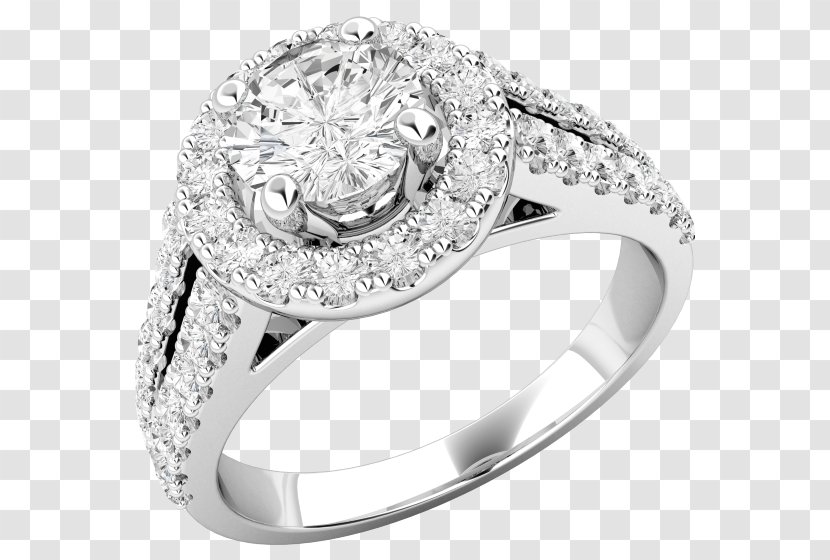 Engagement Ring Diamond Brilliant - Art Deco Settings Transparent PNG
