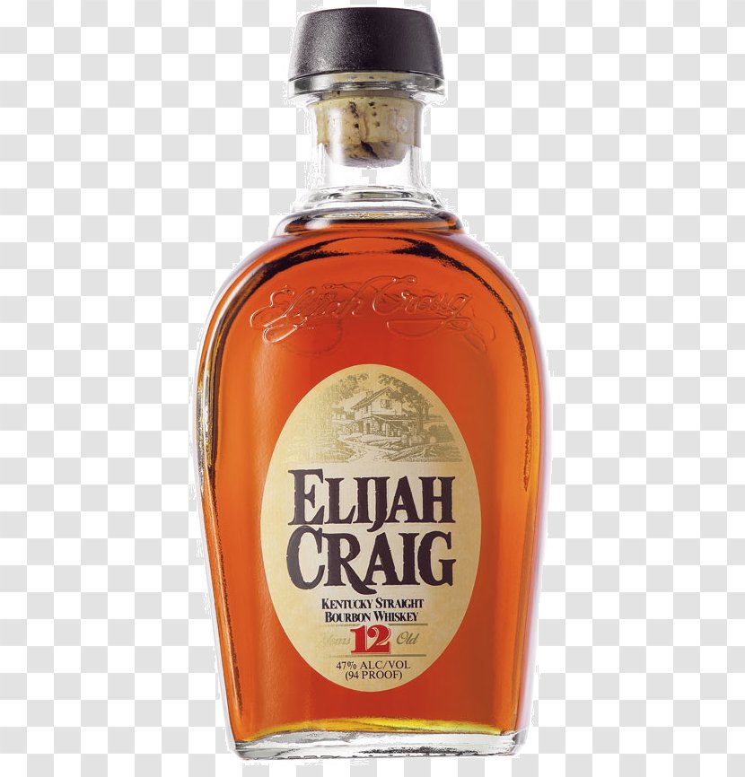 Bourbon Whiskey Elijah Craig Liquor Small Batch - Tennessee - Smoked Cocktails Transparent PNG